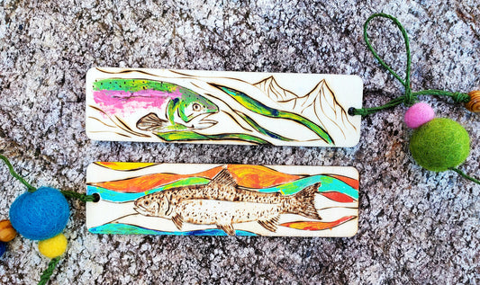 Wooden Bookmark - Rainbow Trout