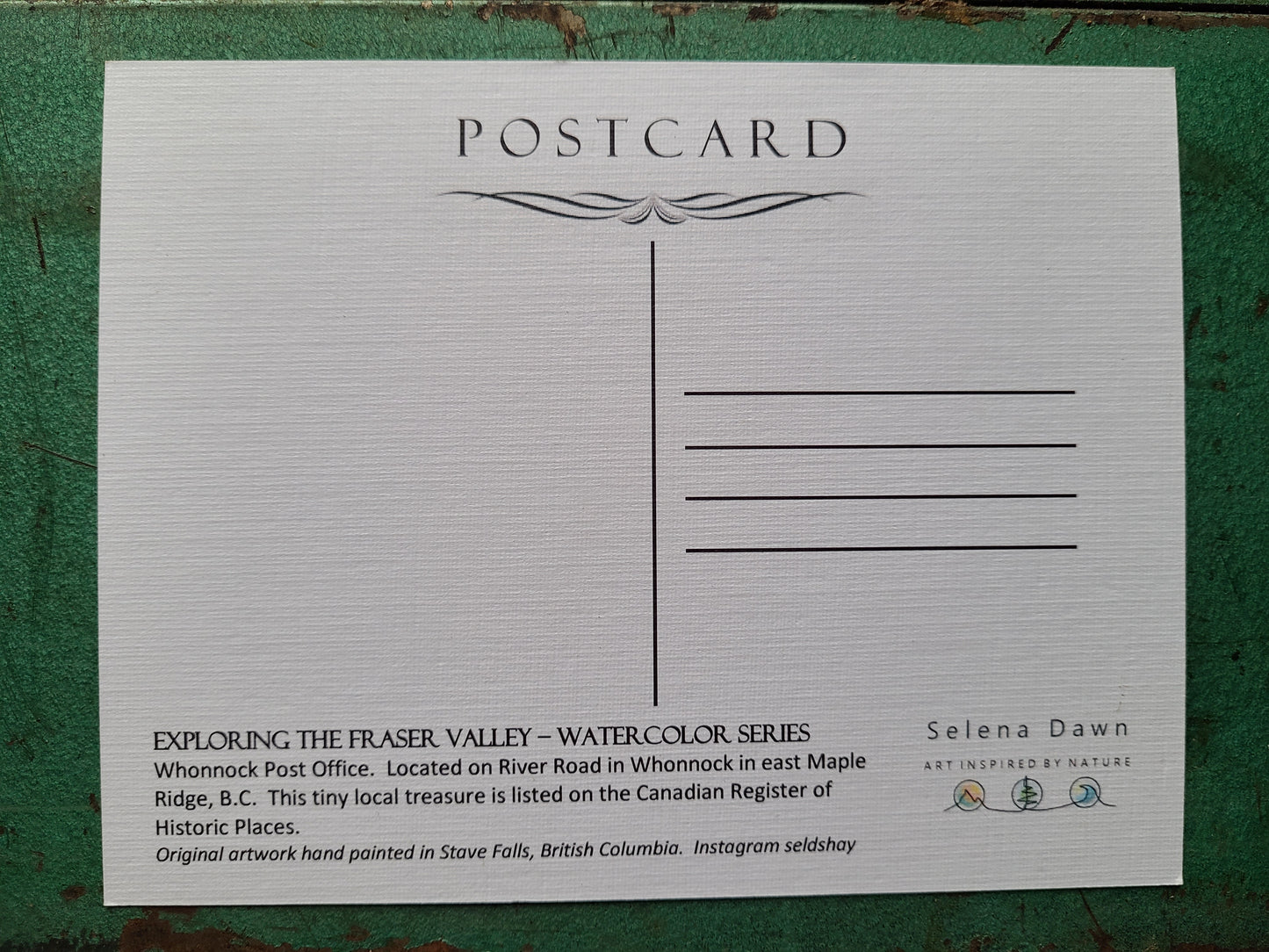 Postcard - Whonnock Post Office