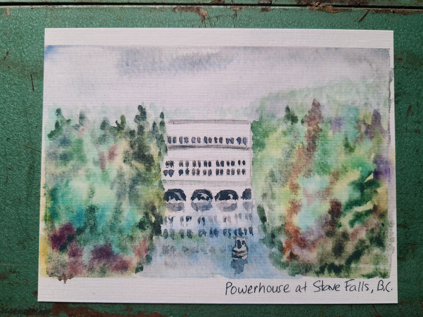 Postcard - Powerhouse at Stave Falls
