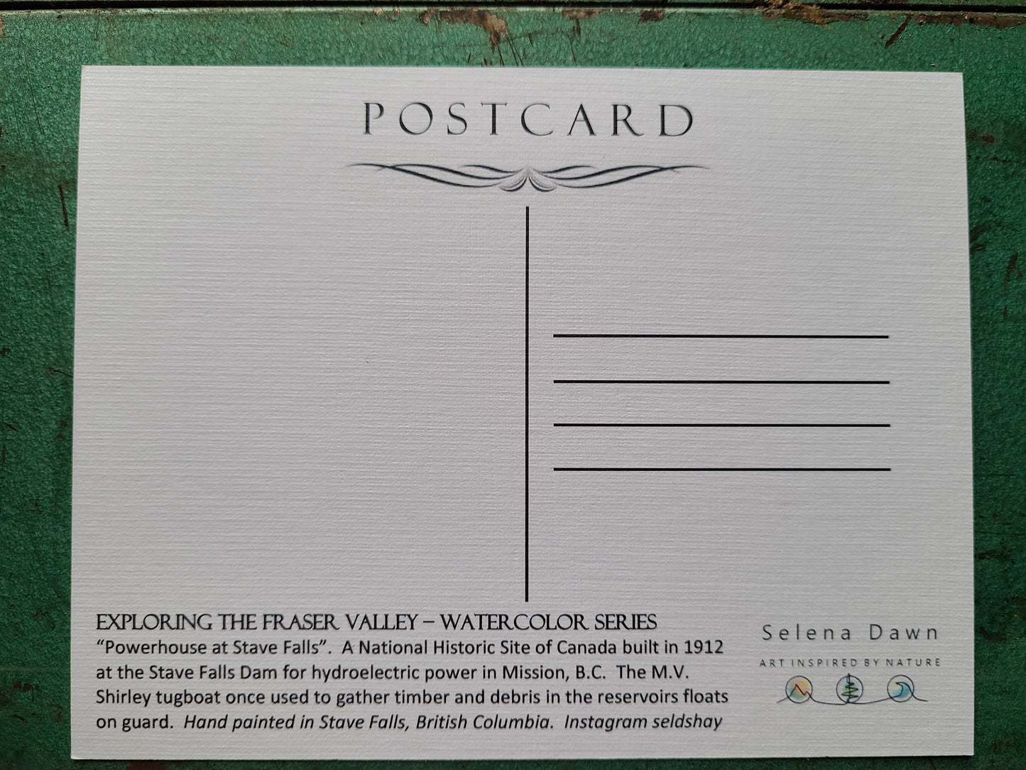 Postcard - Powerhouse at Stave Falls