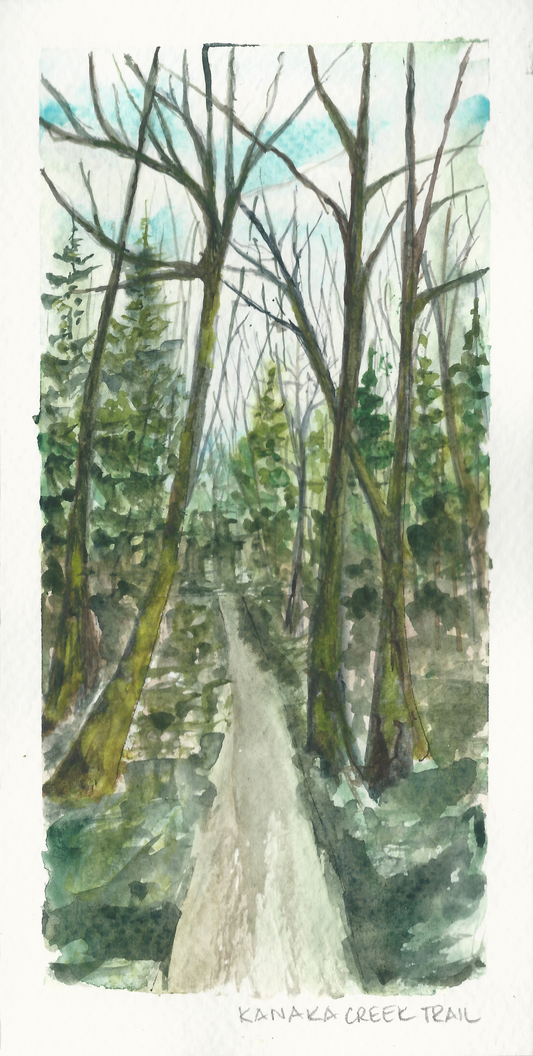Watercolor Print - Kanaka Creek Trail