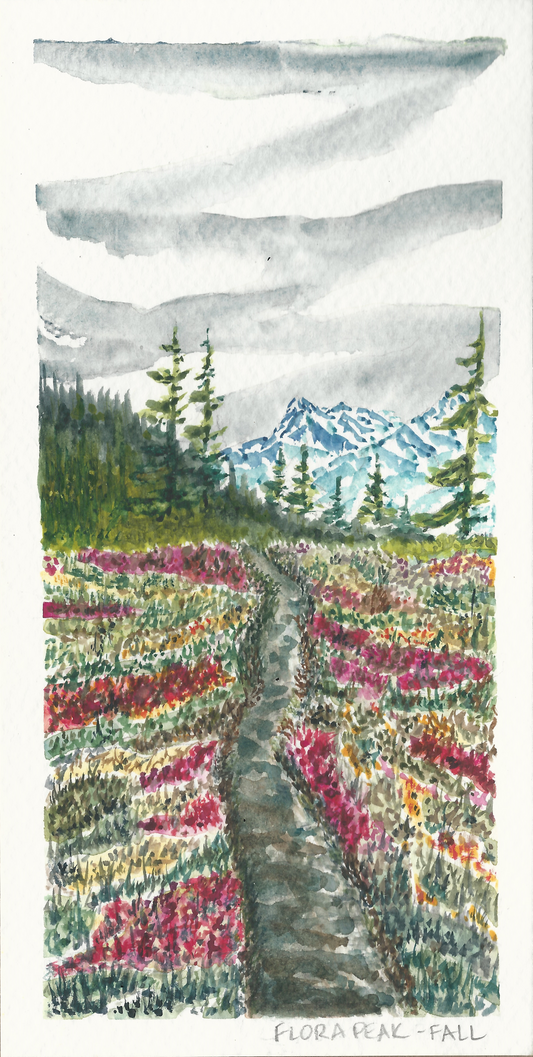 Watercolor Print - Flora Peak Fall