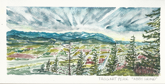 Watercolor Print - Taggart Peak "Abby Grind"