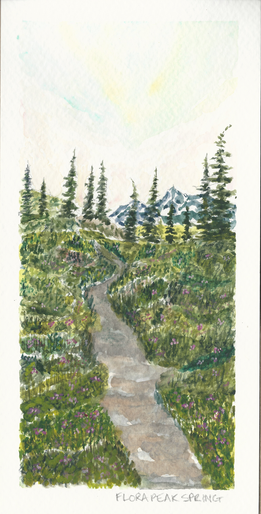 Watercolor Print - Flora Peak Spring