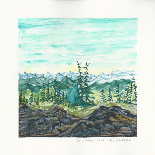 Watercolor Print - Chilliwack Lake Flora Peak