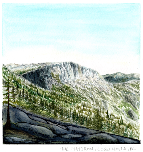 Watercolor Print - The Flatiron, Coquihalla, B.C.
