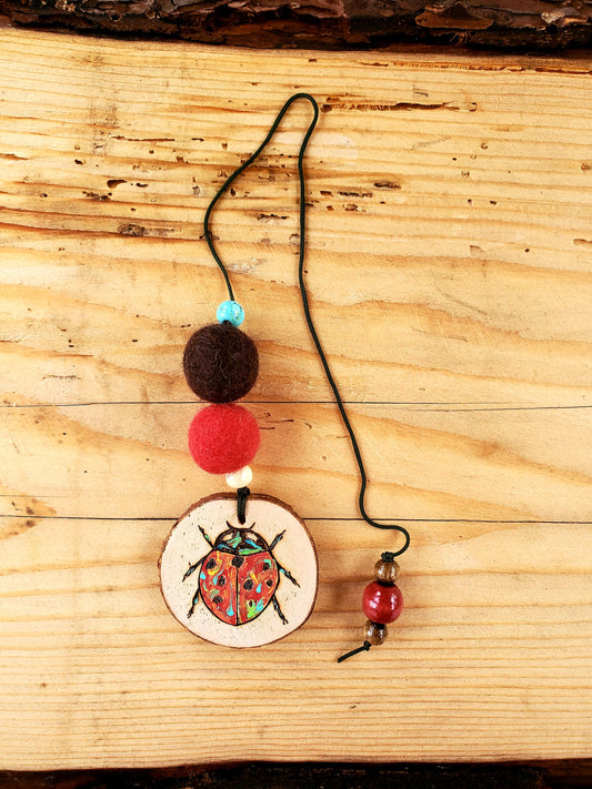 Essential Oil Diffuser Hanger - Lady Bug and Full Moon